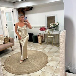 Anthropology Sachi & Babi Champagne Dress